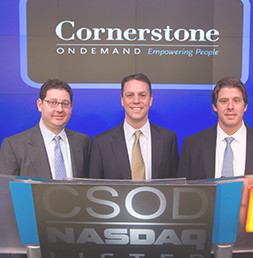 Cornerstone founders at NASDAQ podium