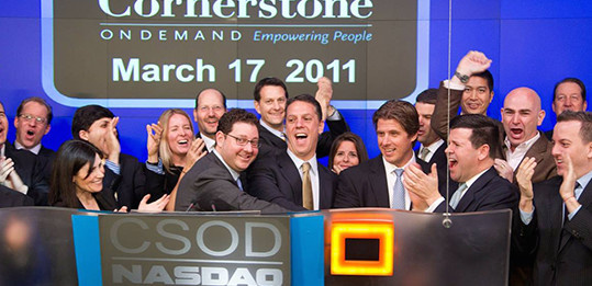 Cornerstone founders ringing the opening bell